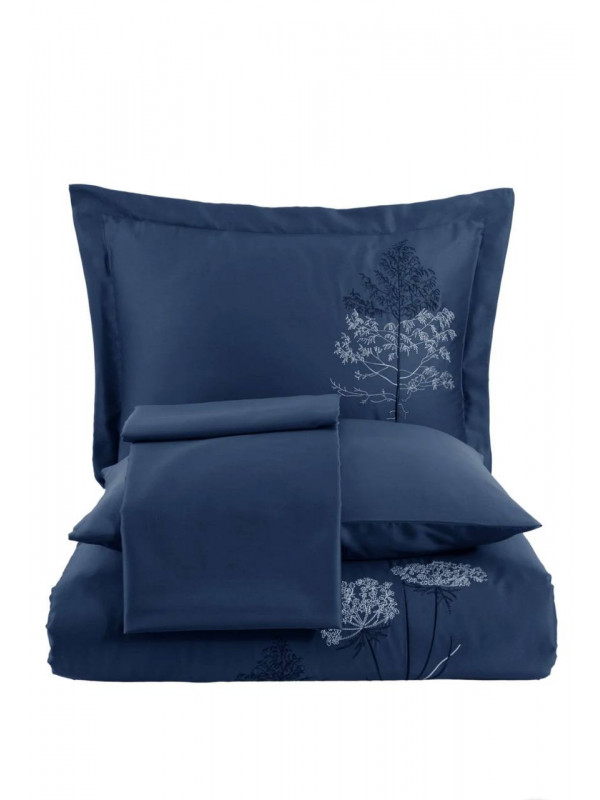 Dantela home "Zumra lacivert"—  Двуспальный комплект постельного белья Сатин